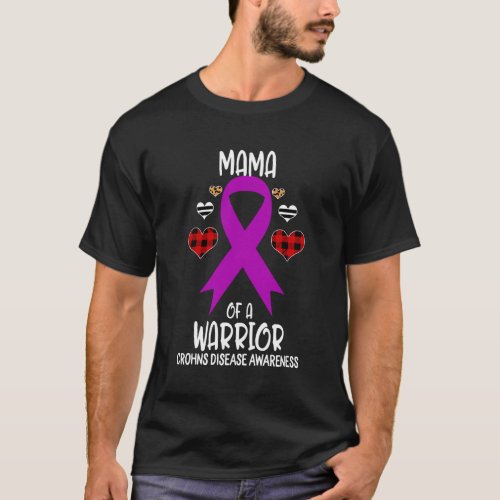 Crohns Disease Awareness Mama Of A Warrior Mom T_Shirt