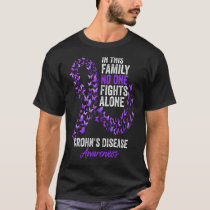 Crohn's Disease Awareness Month Butterflies Purple T-Shirt