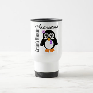 Crohn's Disease Awareness Penguin Travel Mug