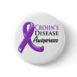 Crohn's Disease Awareness Ribbon Button