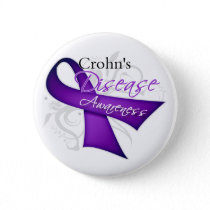 Crohn's Disease Awareness Ribbon Pinback Button