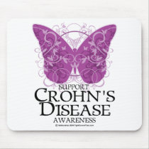 Crohn's Disease Butterfly Mouse Pad