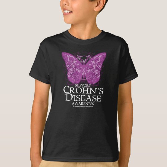 Crohn's Disease Butterfly T-Shirt