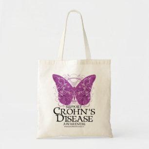 Crohn's Disease Butterfly Tote Bag
