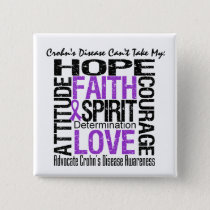 Crohn's Disease Can't Take My Hope Collage Pinback Button