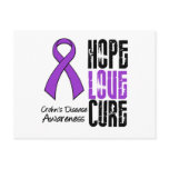 Crohn's Disease Hope Love Cure Ribbon Postcard