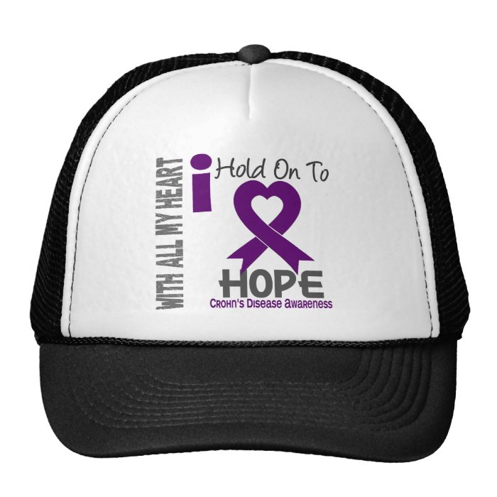 Crohns Disease I Hold On To Hope Trucker Hat
