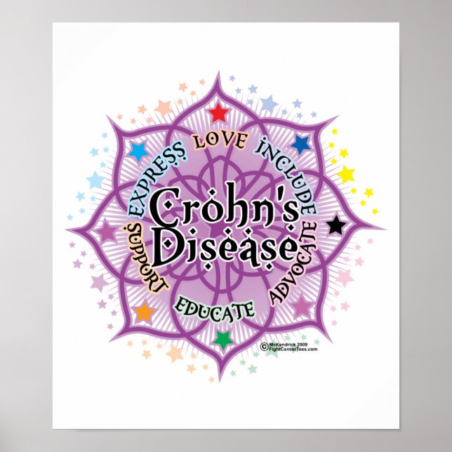 Crohn's Disease Lotus Poster (Front)