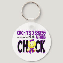 Crohn's Disease Messed With The Wrong Chick Keychain