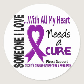 Crohns Disease Needs A Cure 3 Classic Round Sticker