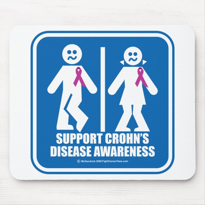 Crohn's Disease Restroom Sign Mousepads