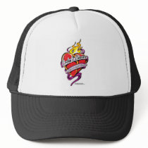Crohn's Disease Tattoo Heart Trucker Hat