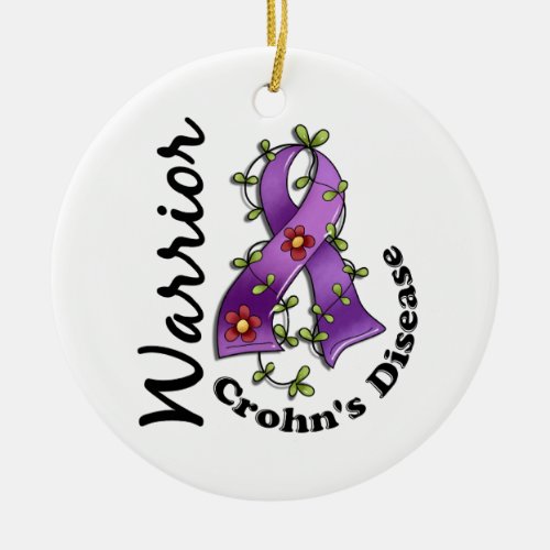 Crohns Disease Warrior 15 Ceramic Ornament