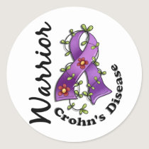 Crohn's Disease Warrior 15 Classic Round Sticker