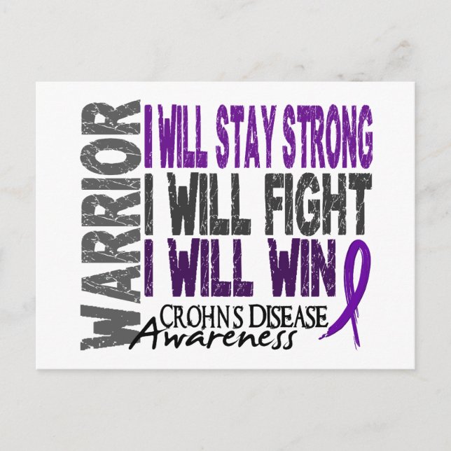 Crohn's Disease Warrior Postcard (Front)