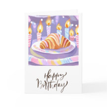Croissant Birthday Card