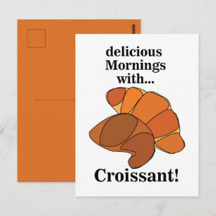 Croissant Breakfast Food Postcard
