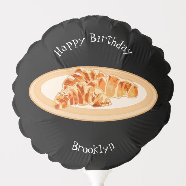 Croissant cartoon illustration balloon (Front)