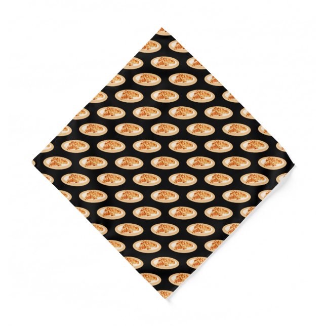 Croissant cartoon illustration bandana (Front)