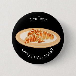 Croissant cartoon illustration button