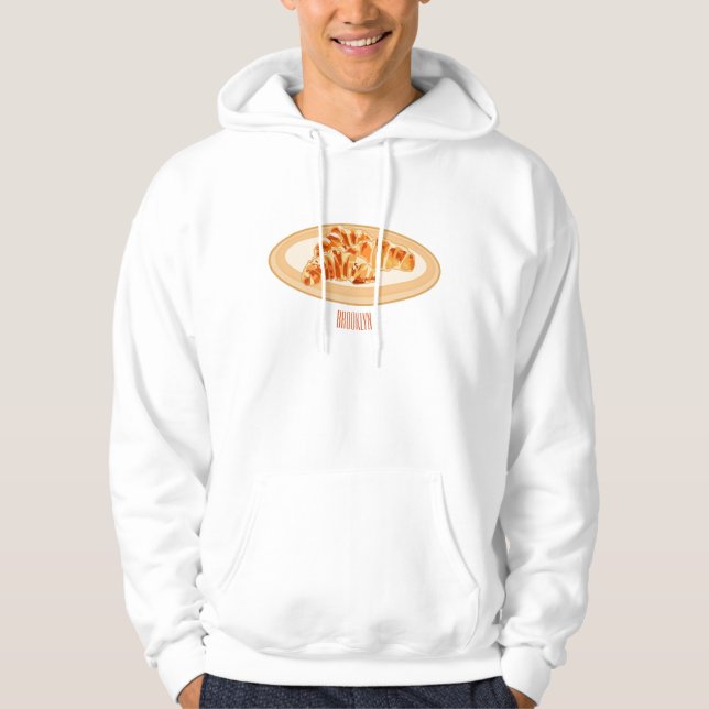 Croissant cartoon illustration hoodie (Front)