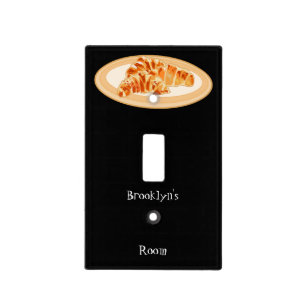 Croissant cartoon illustration light switch cover