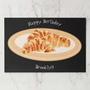 Croissant cartoon illustration paper pad