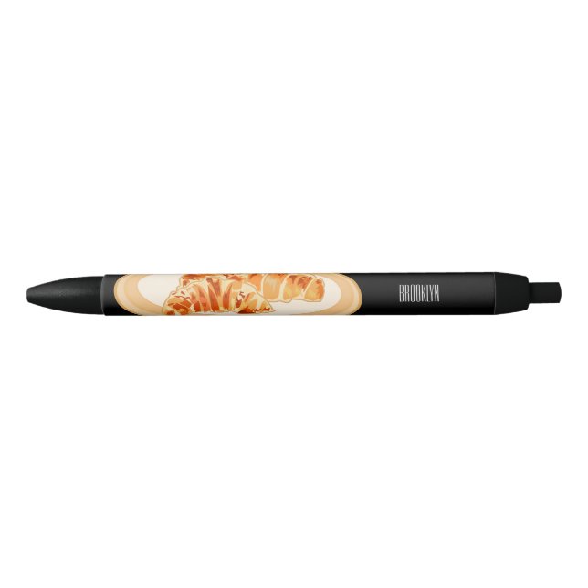 Croissant cartoon illustration   pen (Front)