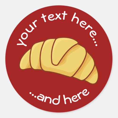 Croissant Classic Round Sticker