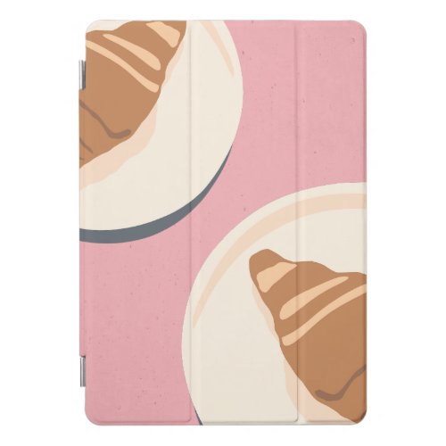 Croissant Food Art Pink Pastel Texture Chic Boho iPad Pro Cover