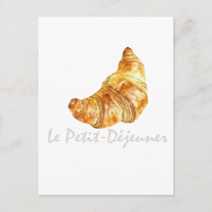 Croissant French Design Holiday Postcard