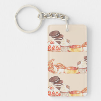 Croissant key chain