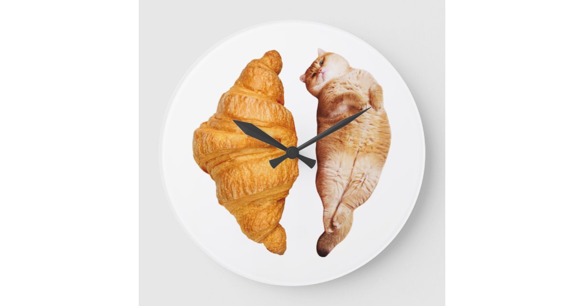Croissant Large Clock | Zazzle