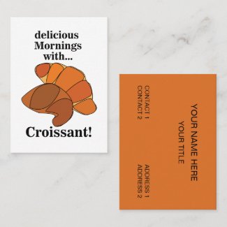 Croissant Pastry Bakery Business Card