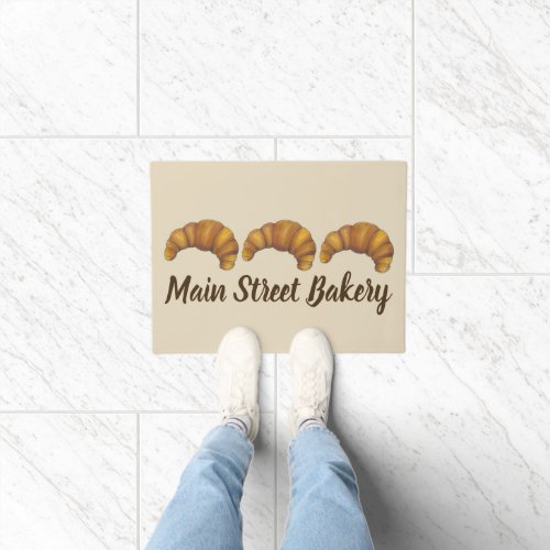 Croissant Pastry Shop French Bakery Boulangerie Doormat