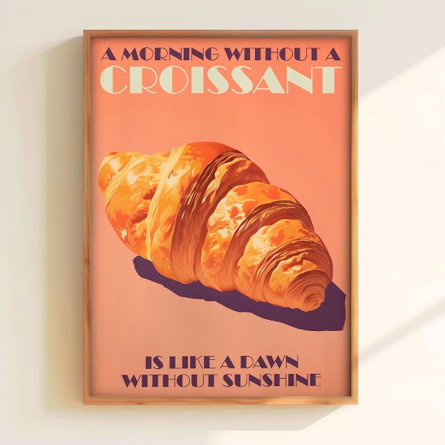Croissant Print Download Food Print Bakery Art Bre (Creator Uploaded)