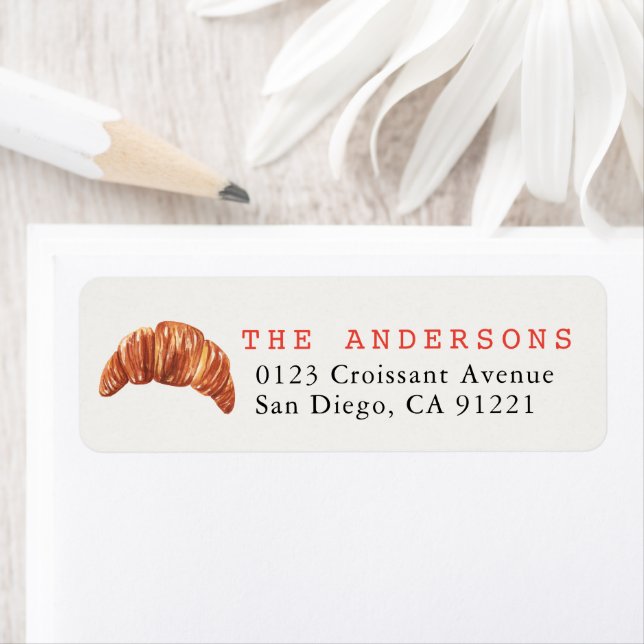 Croissant Return Address Label (Insitu)