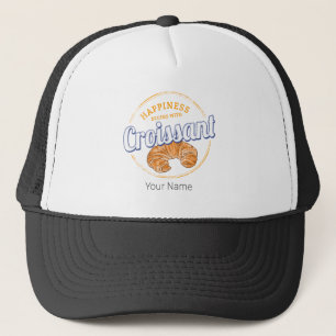 Croissant Snack Vintage France Retro Breakfast Trucker Hat