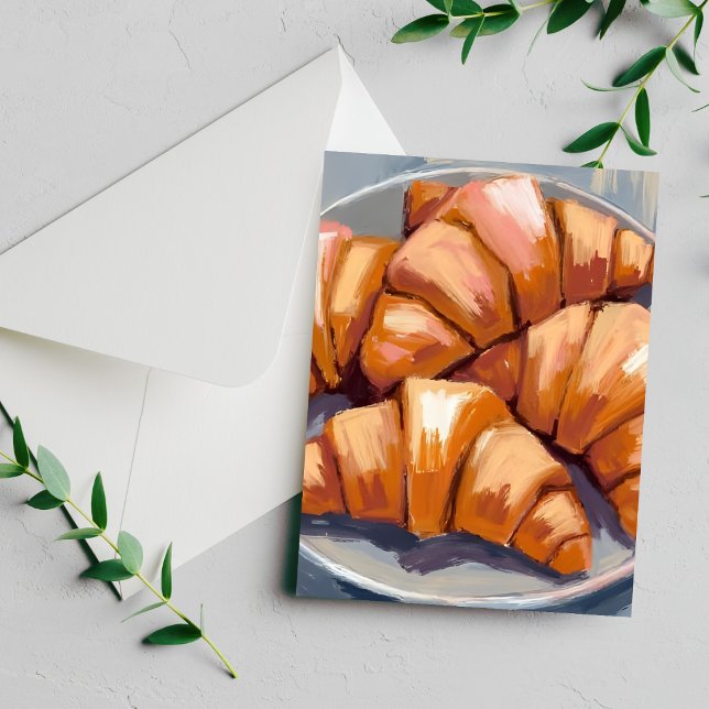 Croissants Fresh Bakery Painting Card (Creator Uploaded)