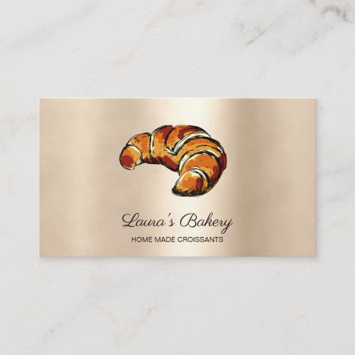 Croissants Home Bakery Rustic Vintage Business Card
