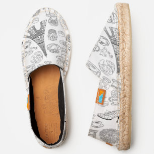 croissants paris france french fashion doodle espadrilles