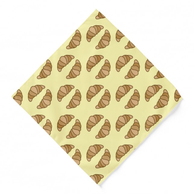 Croissants Pattern Dog Bandana  (Front)