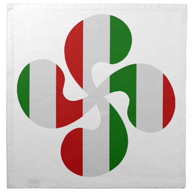 Croix Basque Multicouleurs Cloth Napkin (Front)