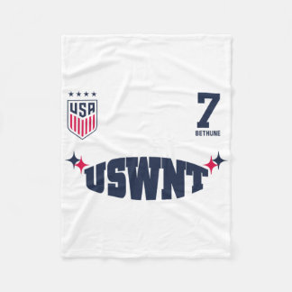 Croix Bethune 20 White Uswnt Officially Licensed  Fleece Blanket