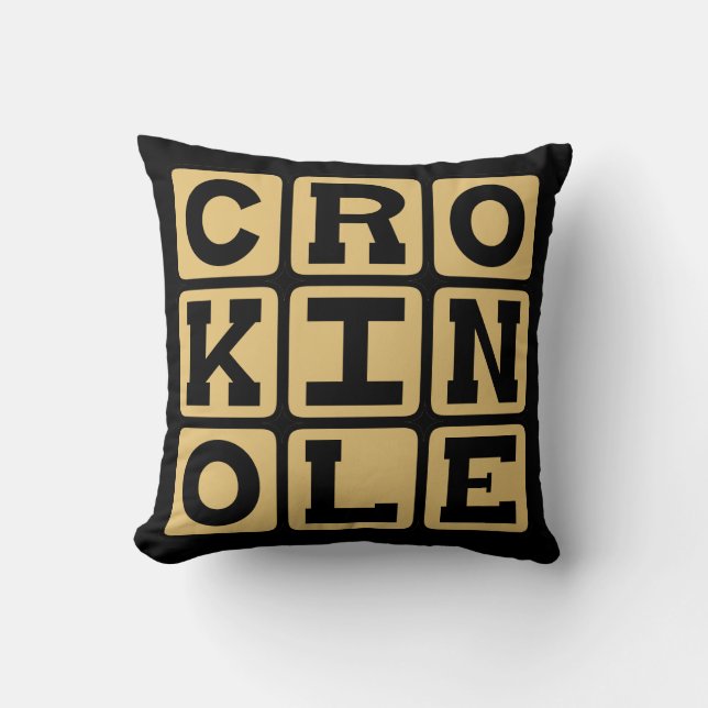 Crokinole, Board Game Throw Pillow (Front)