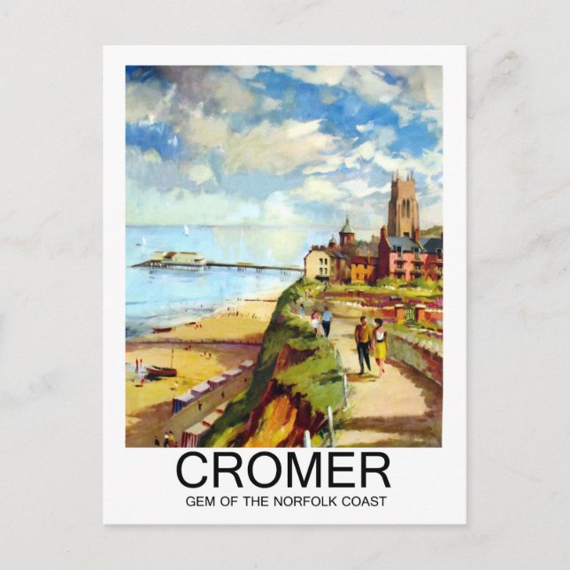 Cromer, Gem of Norfolk coast, England, travel Postcard (Front)