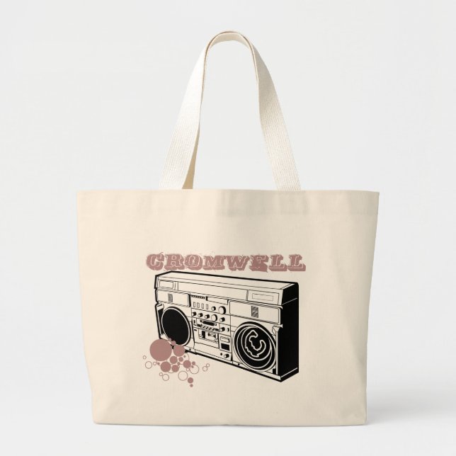 Cromwell Boombox logo Large Tote Bag (Front)