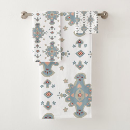 Cromwell Carpet Modern Print Persian Pattern Bath Towel Set