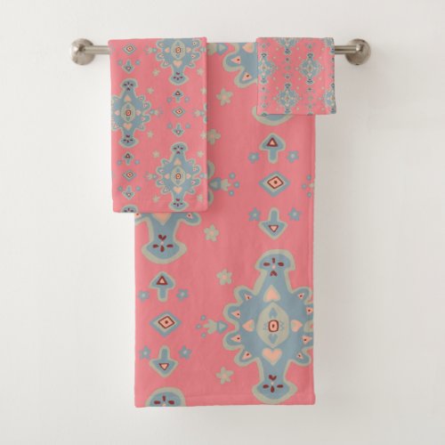 Cromwell Carpet Modern Print Persian Pattern Bath Towel Set