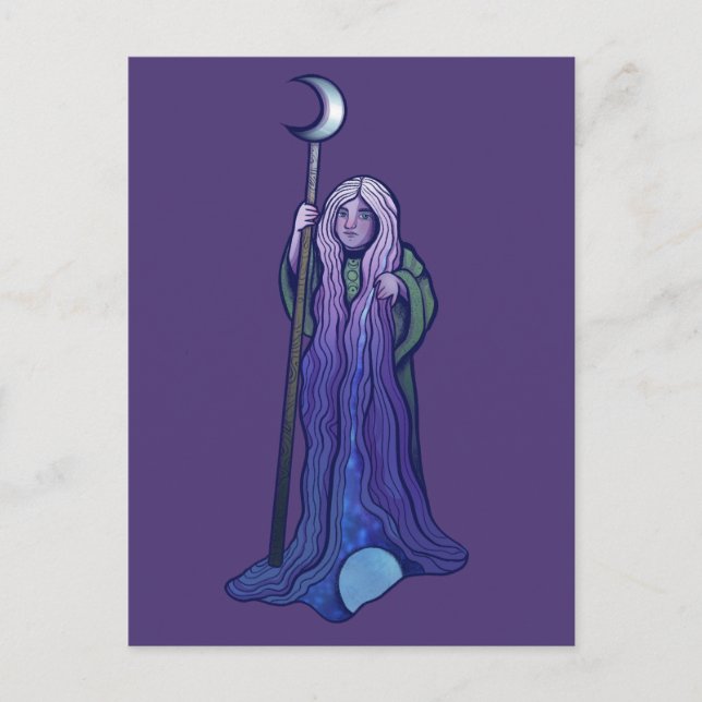 Crone Moon Goddess Pagan Art Wiccan  Postcard (Front)